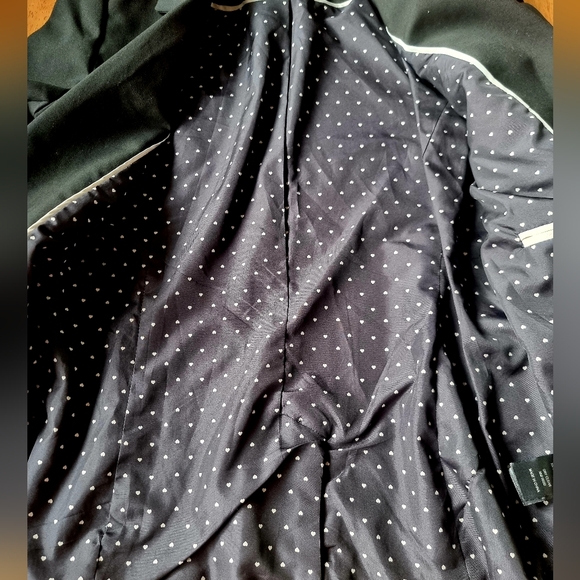 Dalia Single Breasted Heart Lined Black Blazer Jacket - Picture 6 of 12